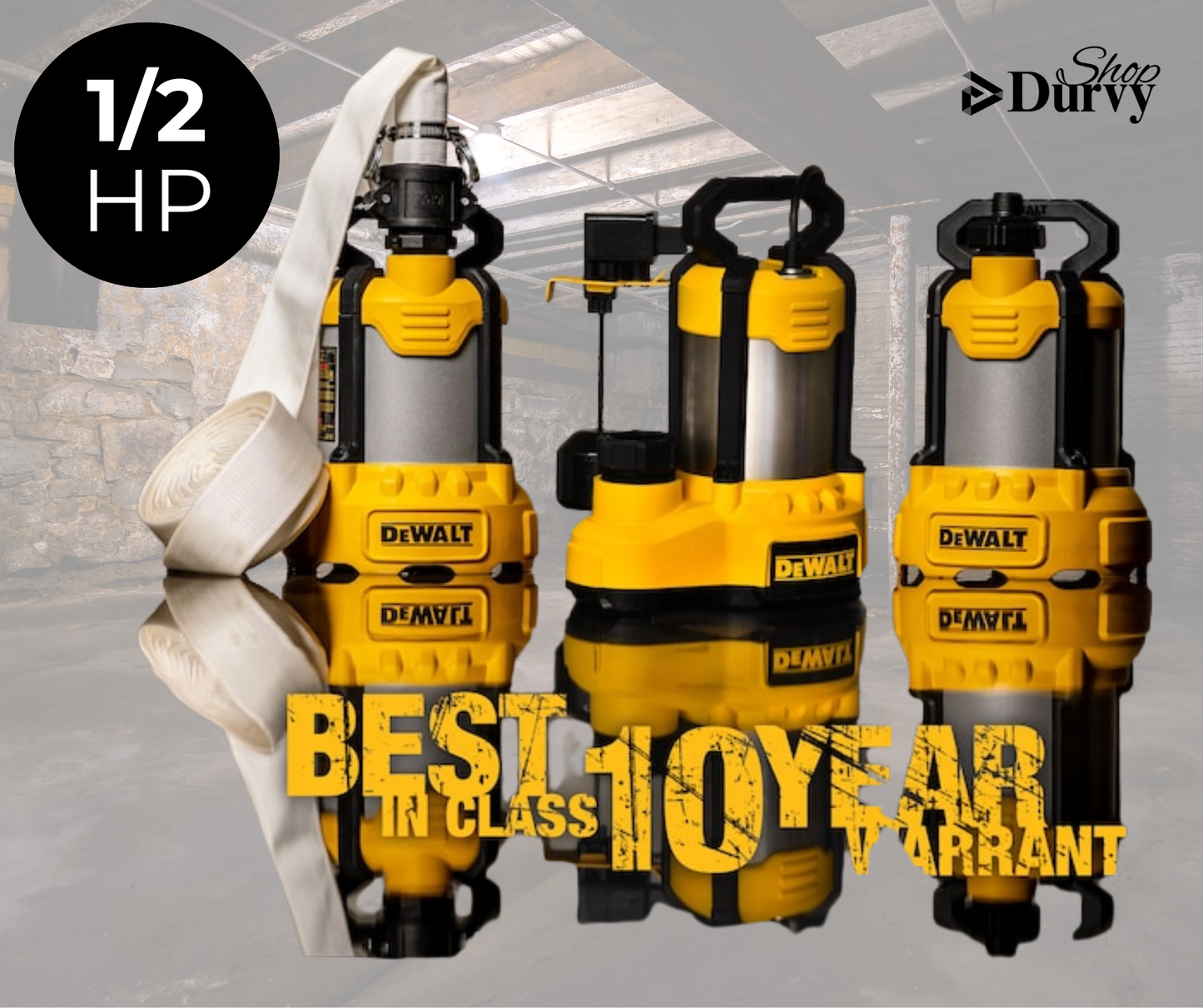 1/2 HP ShopDurvy Sump Pump Replacement Installation Kit from ShopDurvy.com