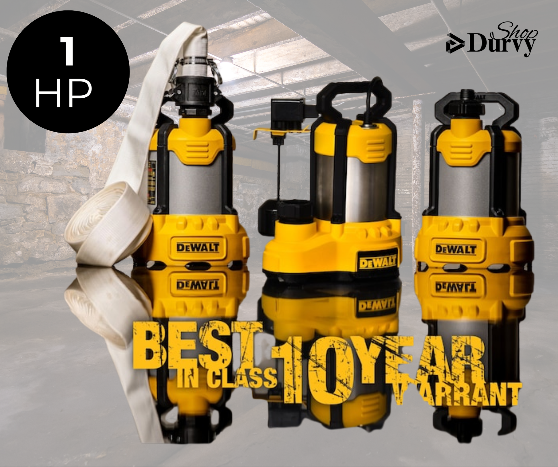 1 HP Dewalt Sump Pump Installation Kit