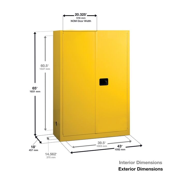 Eagle – Justrite Safety Group 45 Gallon Fire Cabinet 1945X (SCRATCH & DENT)